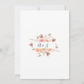 Dhalia & Rozen Huwelijksuitnodiging Kaart (Achterkant)