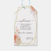 Dhalia & Rozen Welkom Huwelijksgunst Gift Label Cadeaulabel (Voorkant)