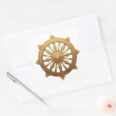 Dhamma Chakk Symbool Sticker - Oude Sukiti Kunst (Envelop)