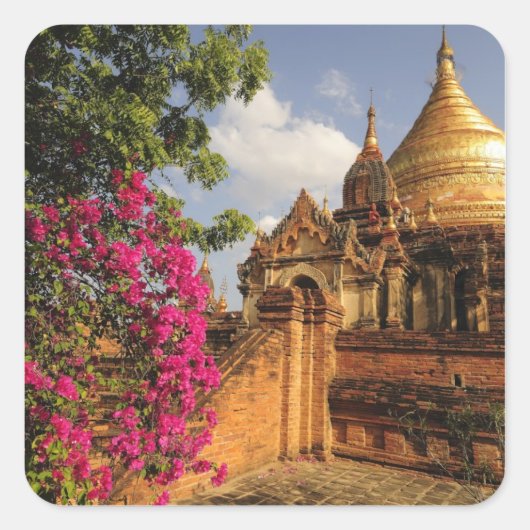 Dhamma Yazaka Pagode in Bagan (Pagan), Myanmar Vierkante Sticker (Voorkant)