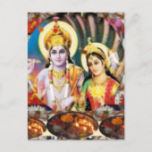 DHAN Laxmin Lord Vishnu: voor Display n Reference Briefkaart (Voorkant)