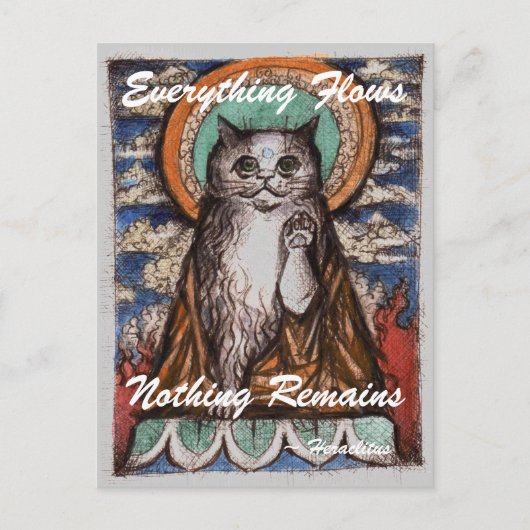 Dharma Cat Impermanence Briefkaart (Voorkant)