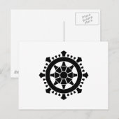 Dharma chakra briefkaart (Voorkant / Achterkant)