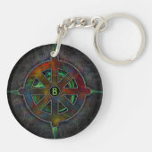 Dharma Spirit Wheel of Energy Sleutelhanger (Achterkant)