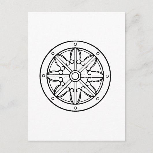 Dharma Wheel Briefkaart (Voorkant)