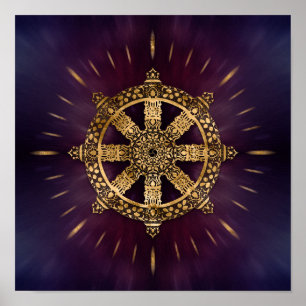 Dharma Wheel - Dharmachakra Poster