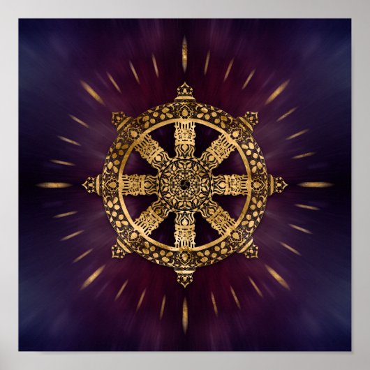 Dharma Wheel - Dharmachakra Poster (Voorkant)