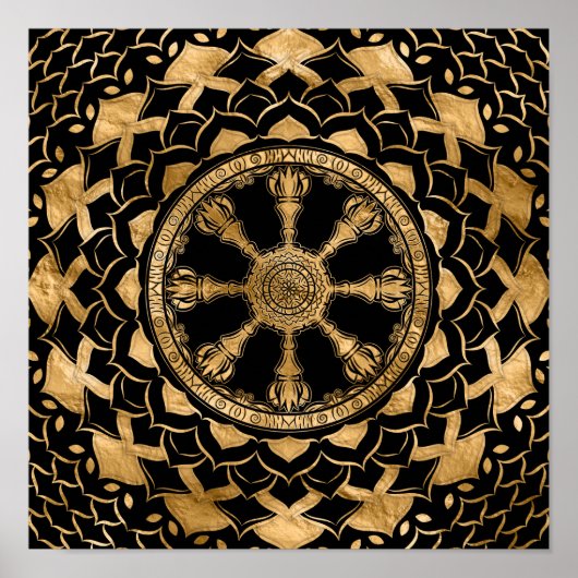 Dharma Wheel - Dharmachakra Poster (Voorkant)