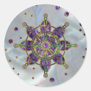 Dharma Wheel - Dharmachakra Ronde Sticker