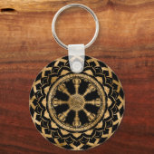 Dharma Wheel - Dharmachakra Sleutelhanger (Voorkant)