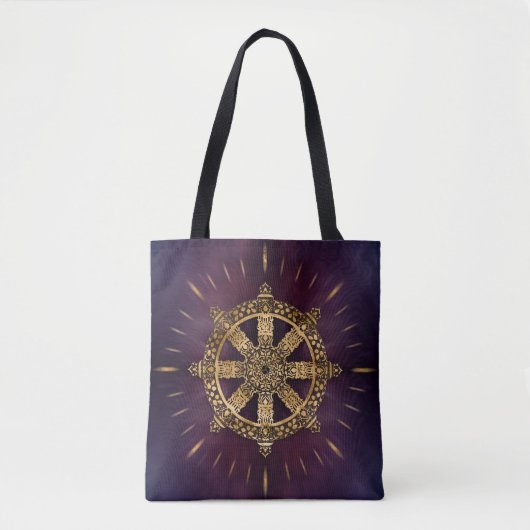 Dharma Wheel - Dharmachakra Tote Bag (Voorkant)