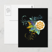 Dharma Wheel Floral Briefkaart (Voorkant / Achterkant)