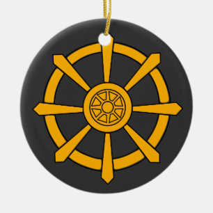 Dharma Wheel Keramisch Ornament