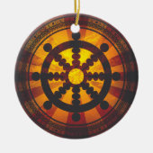 Dharma Wheel Keramisch Ornament (Voorkant)