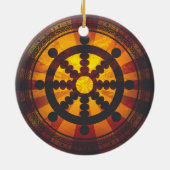  Dharma Wheel Keramisch Ornament (Achterkant)
