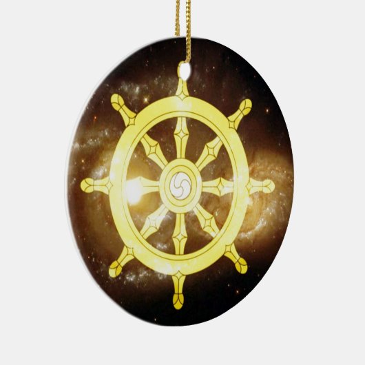 Dharma Wheel Keramisch Ornament (Rechts)