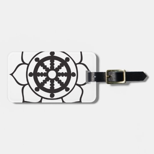 Dharma Wheel Lotus Bagagelabel (Voorkant horizontaal)