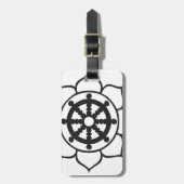 Dharma Wheel Lotus Bagagelabel (Voorkant verticaal)