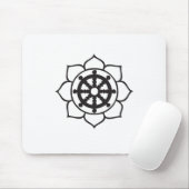 Dharma Wheel Lotus Muismat (Met muis)