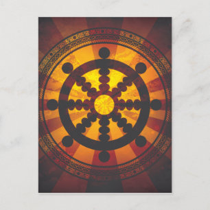  Dharma Wheel Print Briefkaart