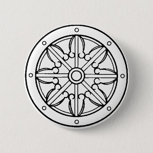 Dharma Wheel Ronde Button 5,7 Cm (Voorkant)