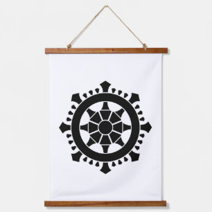 Dharma wiel hangend wandkleed