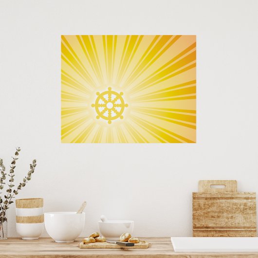 Dharma-wielenergie Poster (Keuken)