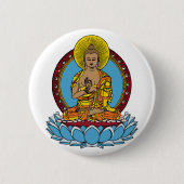Dharmachakra Buddha Ronde Button 5,7 Cm (Voorkant)