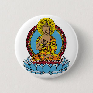Dharmachakra Buddha Ronde Button 5,7 Cm