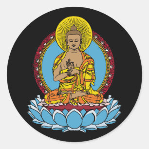 Dharmachakra Buddha Ronde Sticker