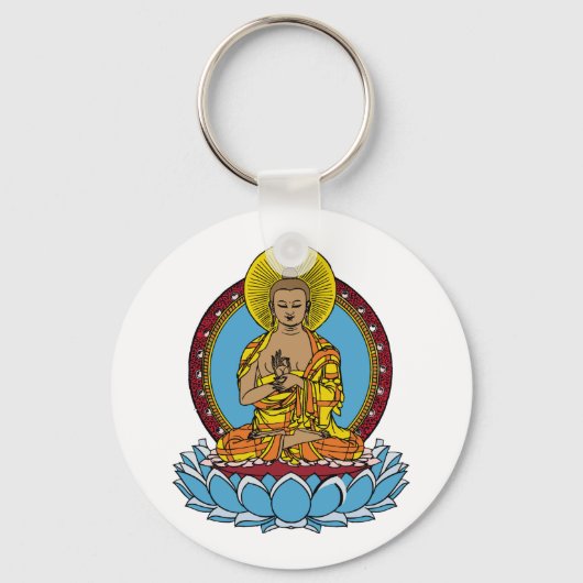 Dharmachakra Buddha Sleutelhanger (Voorkant)