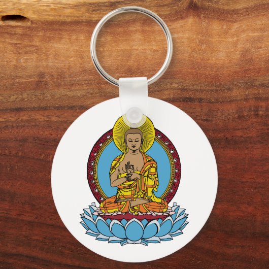 Dharmachakra Buddha Sleutelhanger (Voorkant)