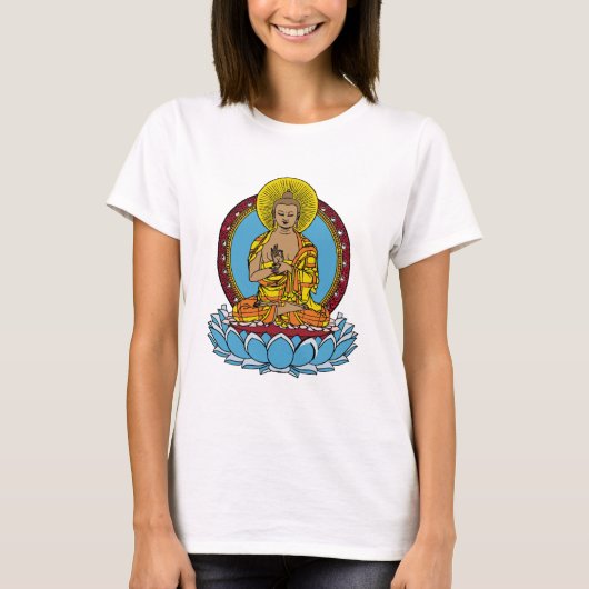 Dharmachakra Buddha T-shirt (Voorkant)