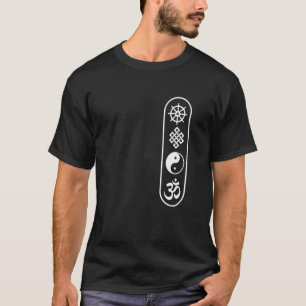 Dharmachakra Wheel Om Yin Yang Eindeloos te ondert T-shirt