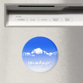 Dhaulagiri Mountain Range Nepal Blue and White Magneet (Insitu (Vaatwasser))