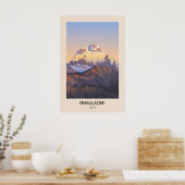 Dhaulagiri Nepal Reisposter Poster (Keuken)