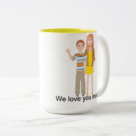 DHG Twee toonmok (15 ounce) Tweekleurige Koffiemok (Voorkant rechts)