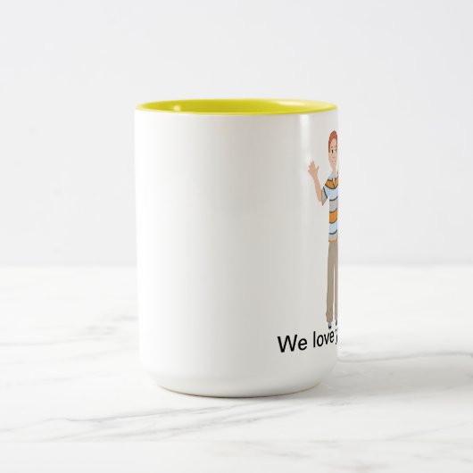 DHG Twee toonmok (15 ounce) Tweekleurige Koffiemok (Center)