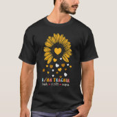DHH Teacher Deaf and Hard of Hearing ASL Sunflower T-shirt (Voorkant)
