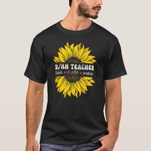 DHH Teacher Deaf and Hard of Hearing ASL Teachers T-shirt (Voorkant)
