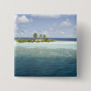 Dhiggiri-eiland, Zuid-Ari-atol, de Malediven, Vierkante Button 5,1 Cm