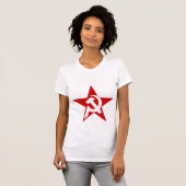 DHKC White Hammer & Sickle on Womens T-shirt (Voorkant volledig)