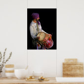 Dhol Drummer, foto voor fijne kunst Poster (Keuken)