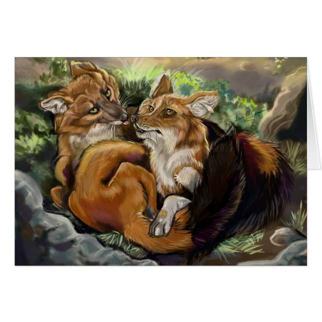 Dhole Cuddle Couple (Voorkant Horizontaal)