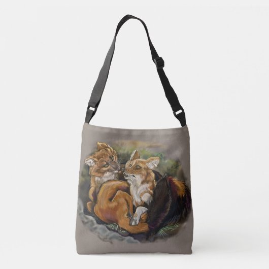 Dhole Cuddle Couple Crossbody Tas (Achterkant)