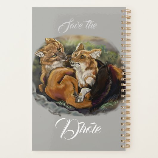 Dhole Cuddle Couple Planner (Achterkant)