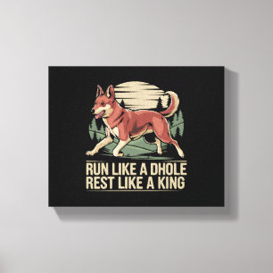 Dholeliefhebber Wilde Dieren Hondachtige Aziatisch Canvas Afdruk