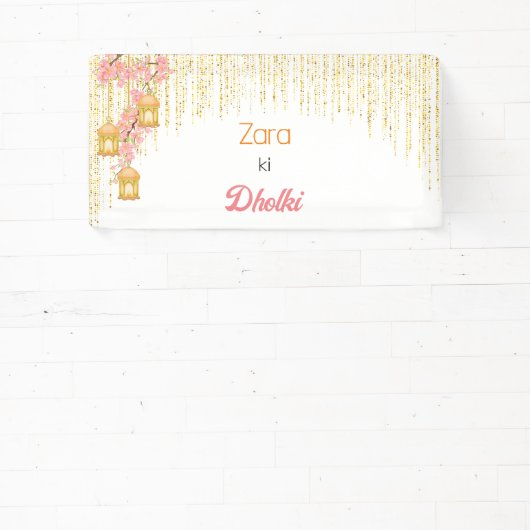 Dholki banner, dholki teken, dholki decor spandoek (Insitu)