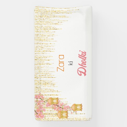 Dholki banner, dholki teken, dholki decor spandoek (Verticaal)