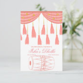 Dholki Uitnodigingen (Staand voorkant)